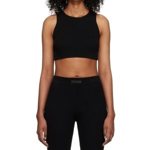 Fear of God Essentials Black Rib Tank Top